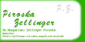 piroska zellinger business card